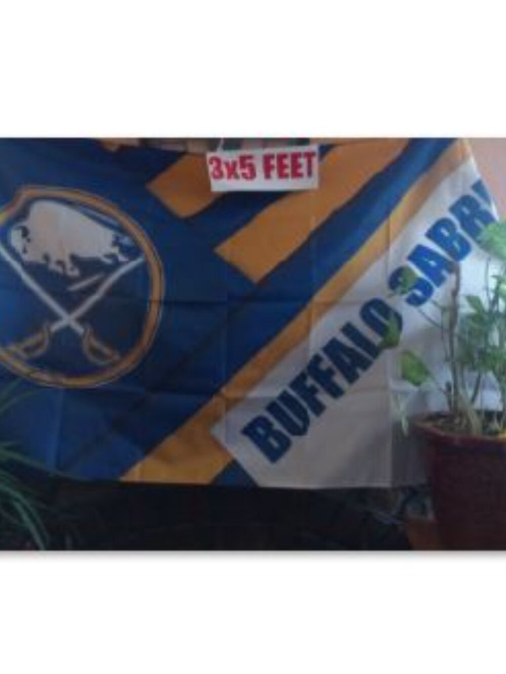 Buffalo Sabres Diagonal NHL 3X5 Feet Flag Banner Pole or Wall Decor